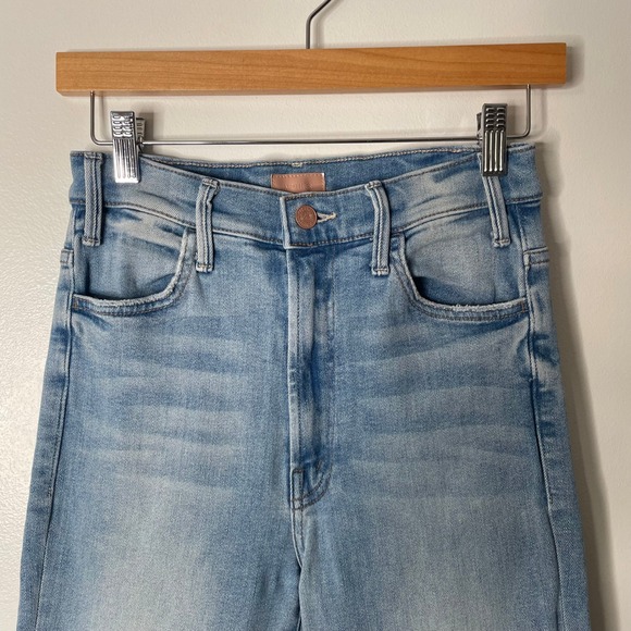MOTHER The Hustler Ankle Fray Jeans Au Revoir Womens Sz 27 Flare Denim USA - Picture 5 of 14